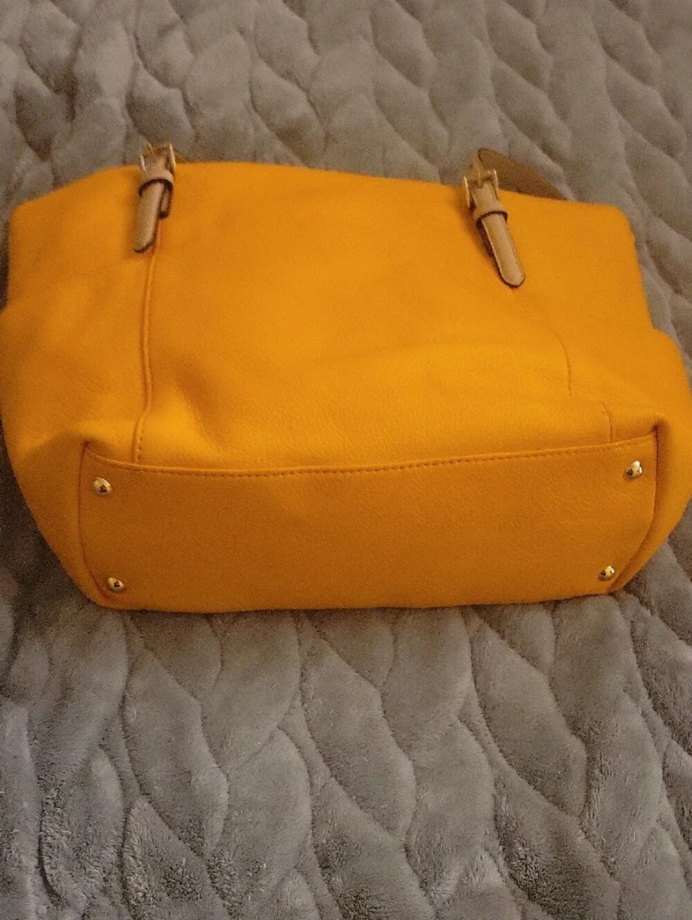 Michael Kors Yellow Leather Shoulder Bag with Adjustable Strap